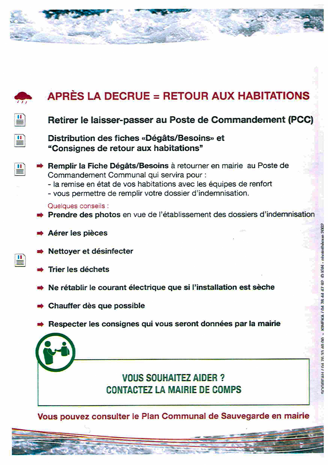 Plan Communal De Sauvegarde PCS Site Officiel De La Ville De Comps